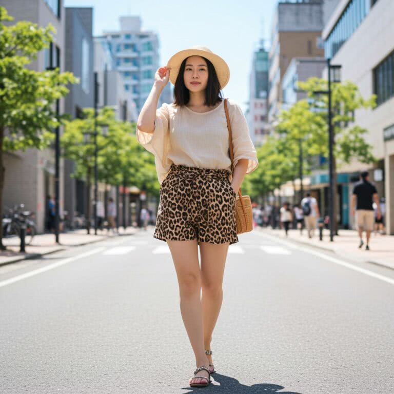 Krótkie szorty w panterkę – seksowny akcent na upalne lato