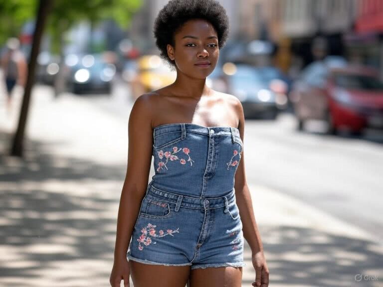 Krótkie szorty z haftami – seksowny akcent na upalne lato