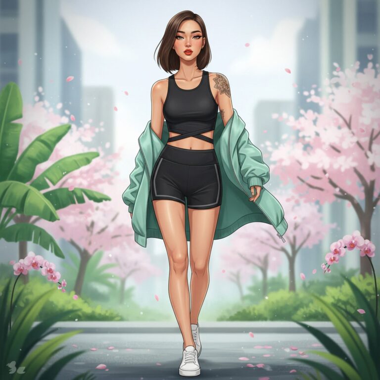 Wiosenna energia w odważnym sport-chic – stylizacja dla tajskiej Azjatki na aktywne dni