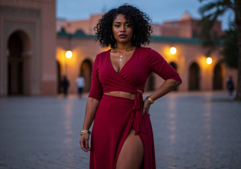 Wiosenna stylizacja dla marokańskiej piękności – odważny i zmysłowy zestaw na wieczory