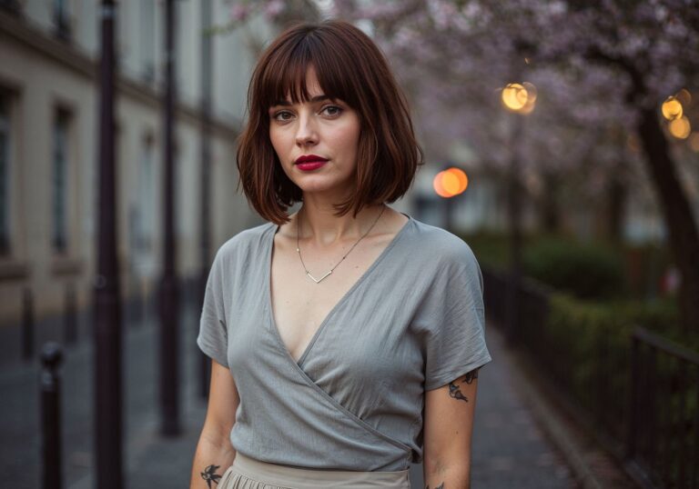 Wiosenna zmysłowość francuskiej kasztanki – eleganckie stylizacje na wieczorne eskapady