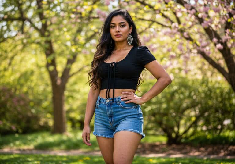 Wiosenna zmysłowość – odważna stylizacja dla indyjskiej piękności