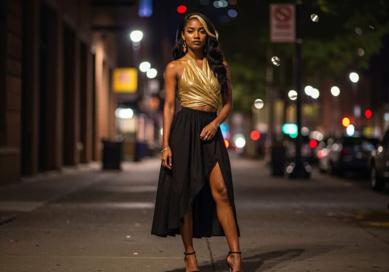 Wiosenna elegancja z indyjskim akcentem – seksowna stylizacja na wieczorne wyjścia